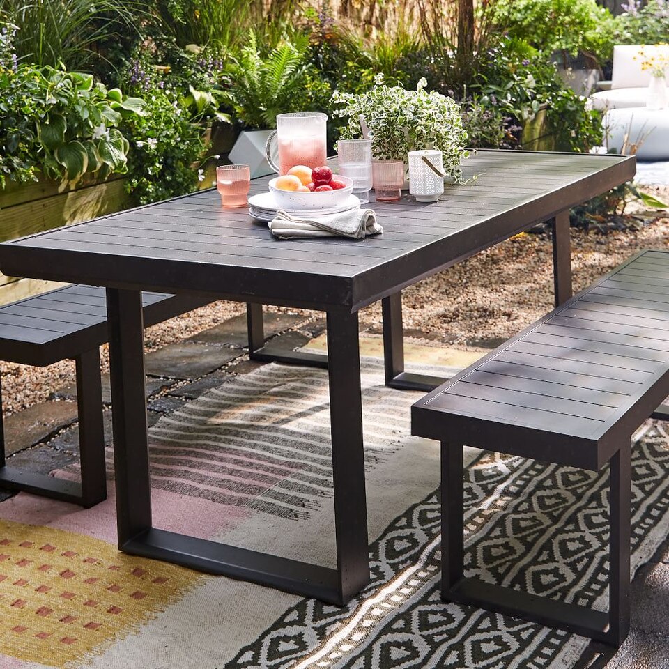 Portside Aluminium Outdoor Dining Table West Elm Australia
